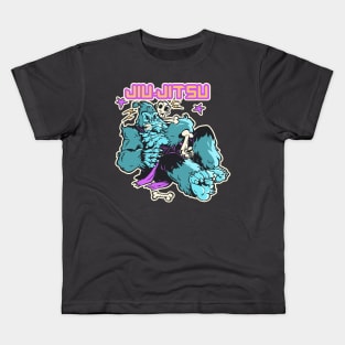 Jiu Jitsu, Gorilla vs Skeleton Kids T-Shirt